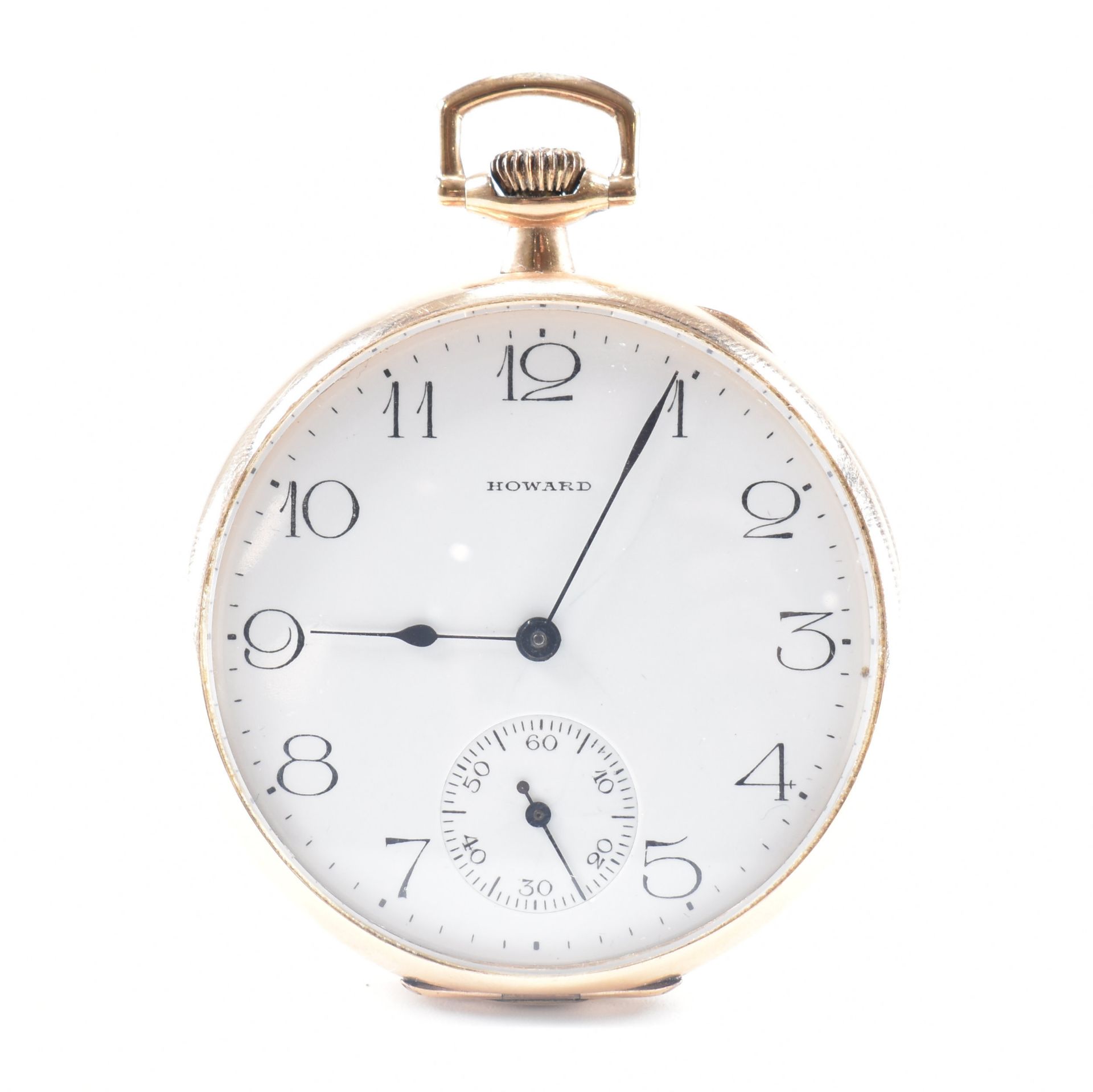 VINTAGE GOLD PLATED OPEN FACE POCKET WATCH