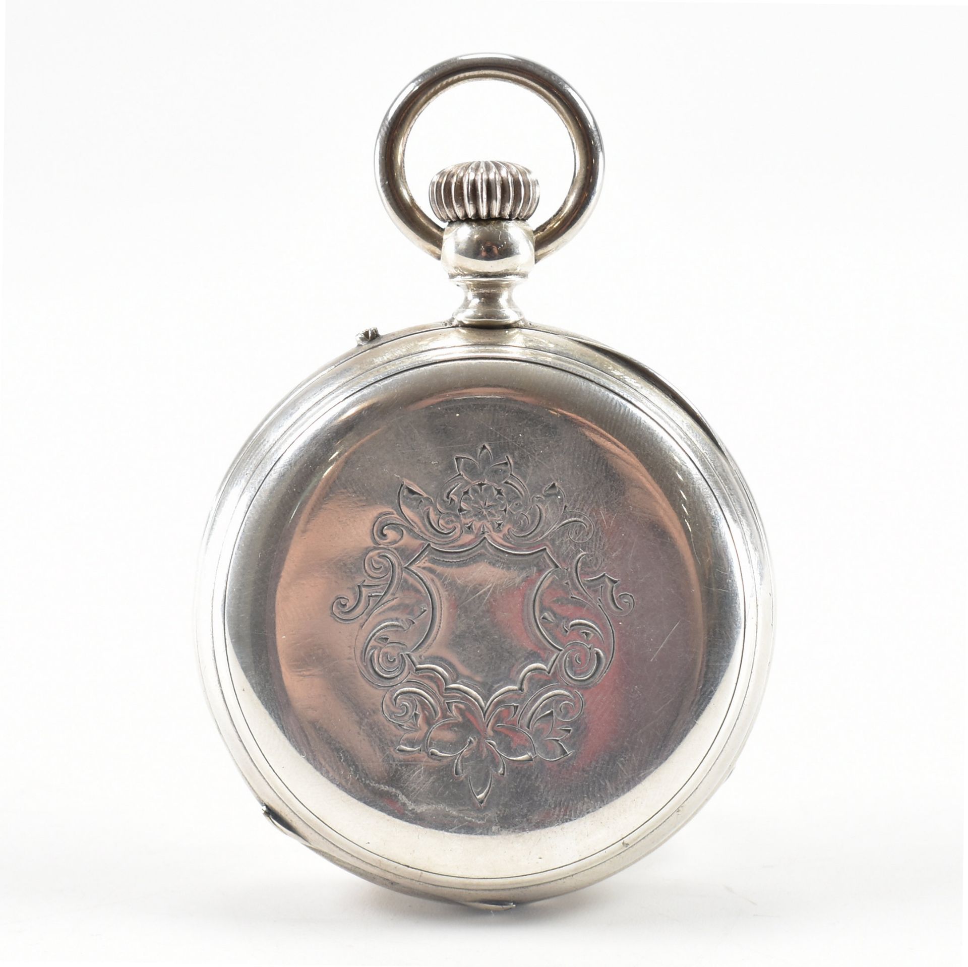 ANTIQUE FRENCH SILVER OPEN FACE POCKET WATCH - Image 2 of 7