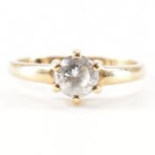 VINTAGE GOLD & CUBIC ZIRCONIA SOLITAIRE RING