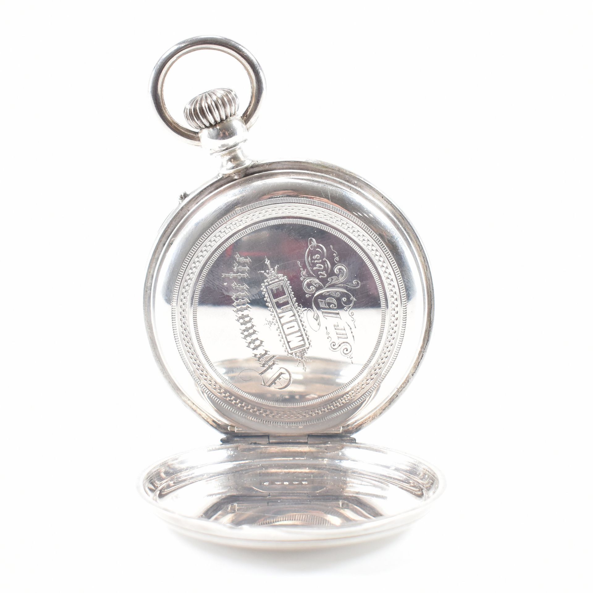 ANTIQUE FRENCH SILVER OPEN FACE POCKET WATCH - Image 3 of 7