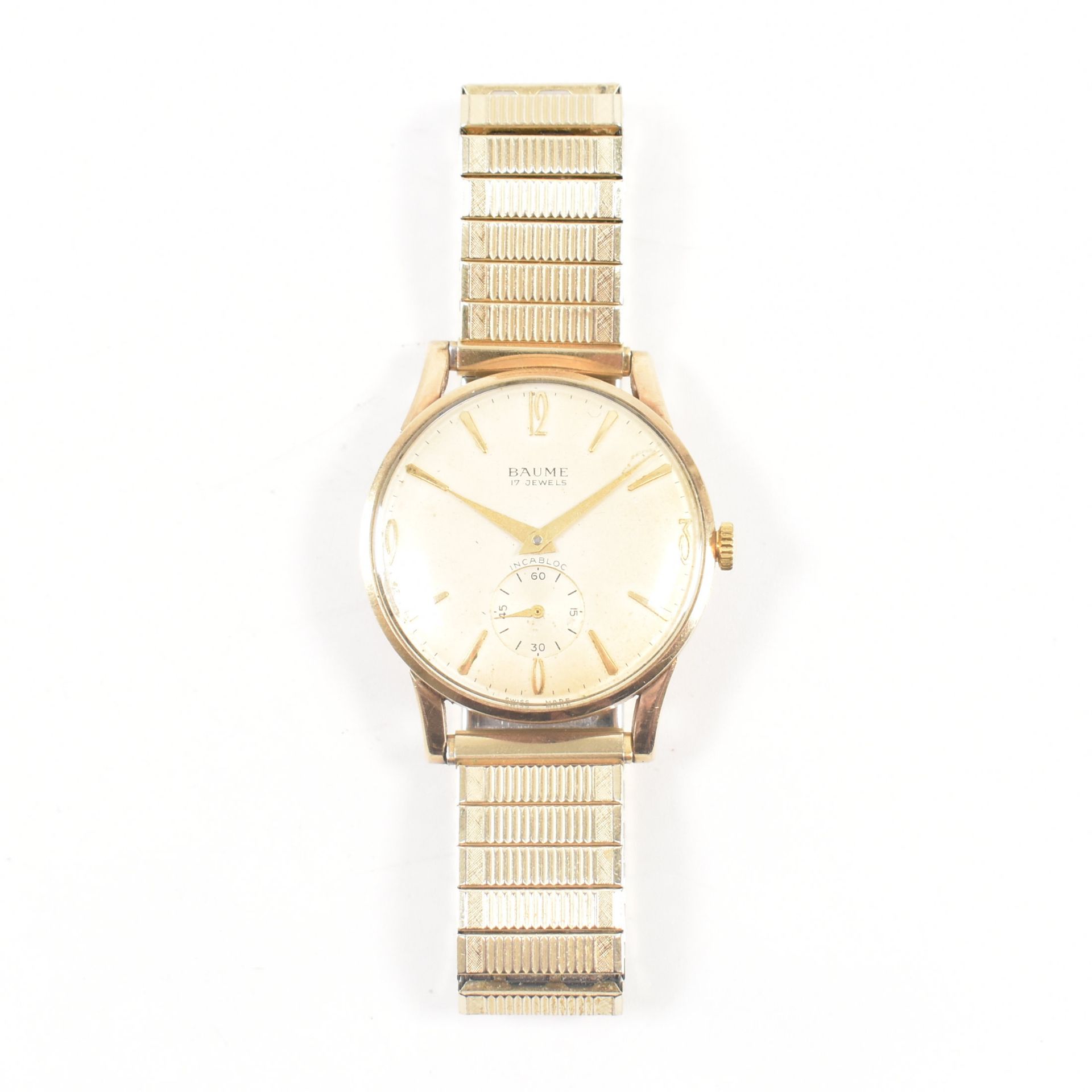 BAUME INCABLOC 17 JEWELS GOLD TONE WRIST WATCH