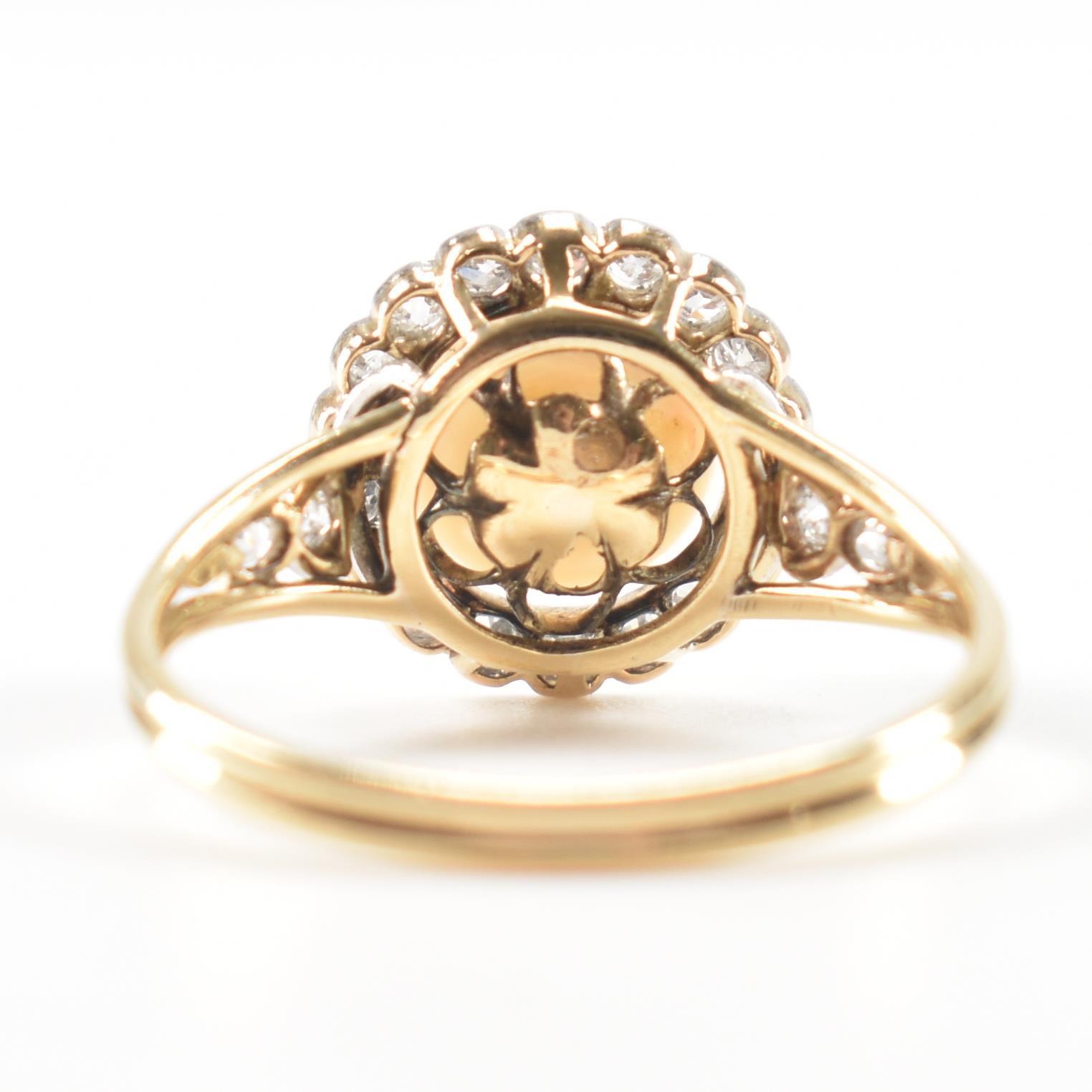 GOLD PEARL & DIAMOND HALO DRESS RING - Image 4 of 6