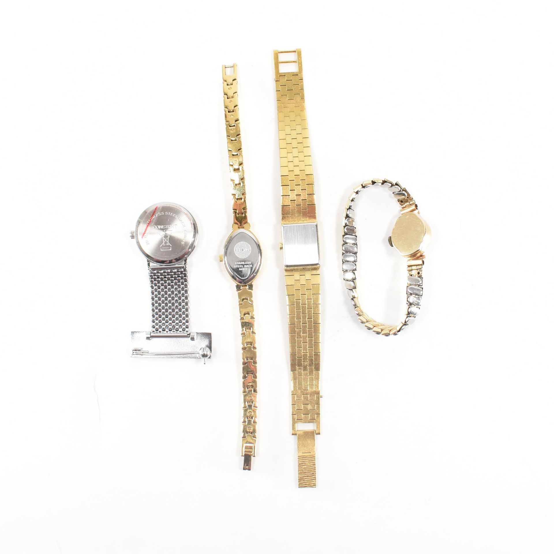 9CT GOLD ROTARY DRESS WATCH TOGETHER WITH THREE WATCHES - Image 3 of 4