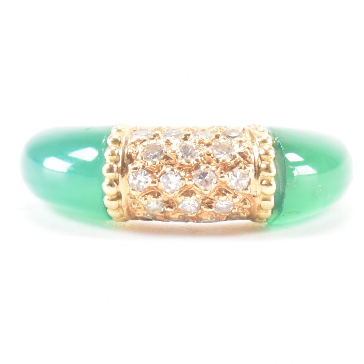 FRENCH GOLD CHALCEDONY & DIAMOND RING - Image 2 of 9