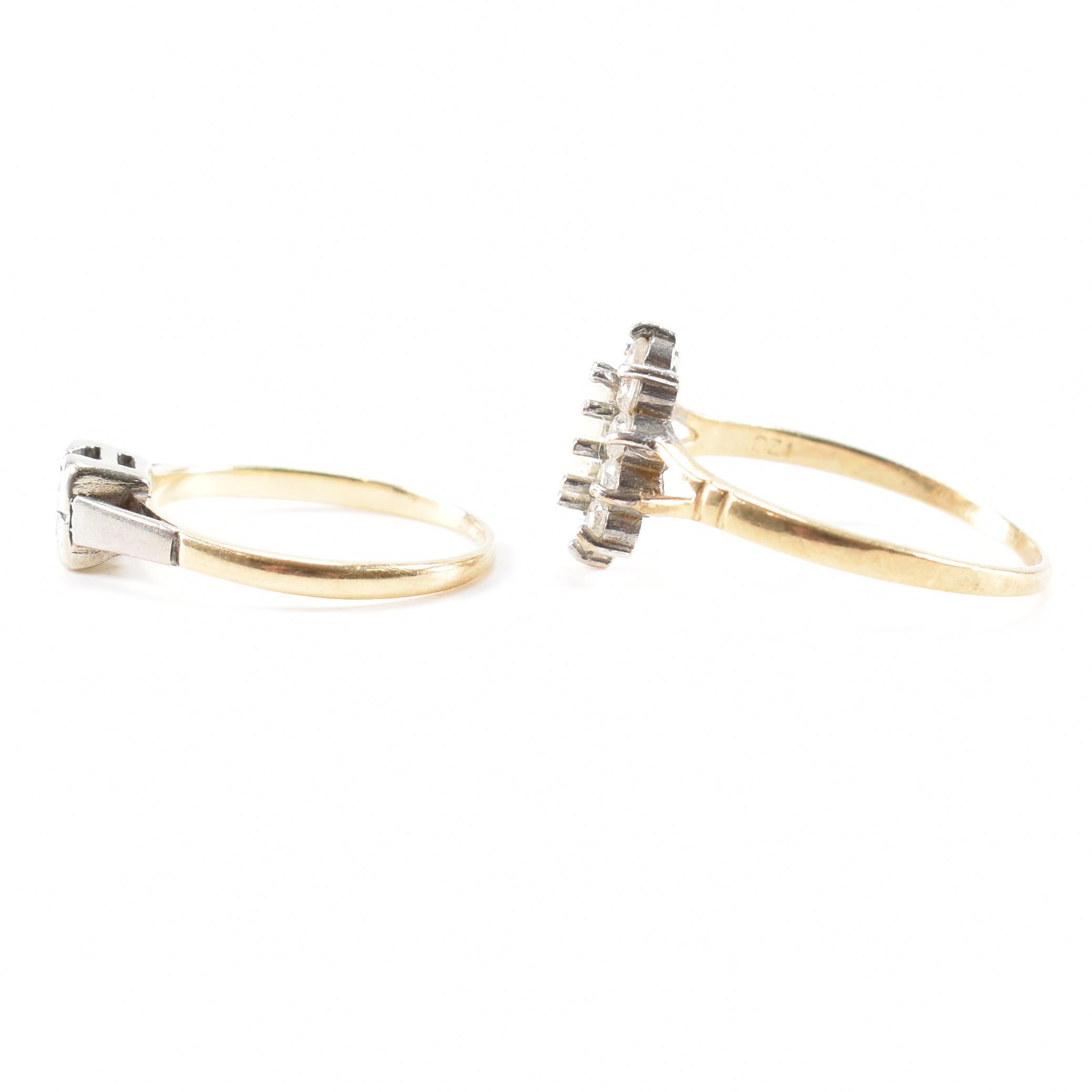 TWO 9CT GOLD & STONE SET RINGS - Image 2 of 9