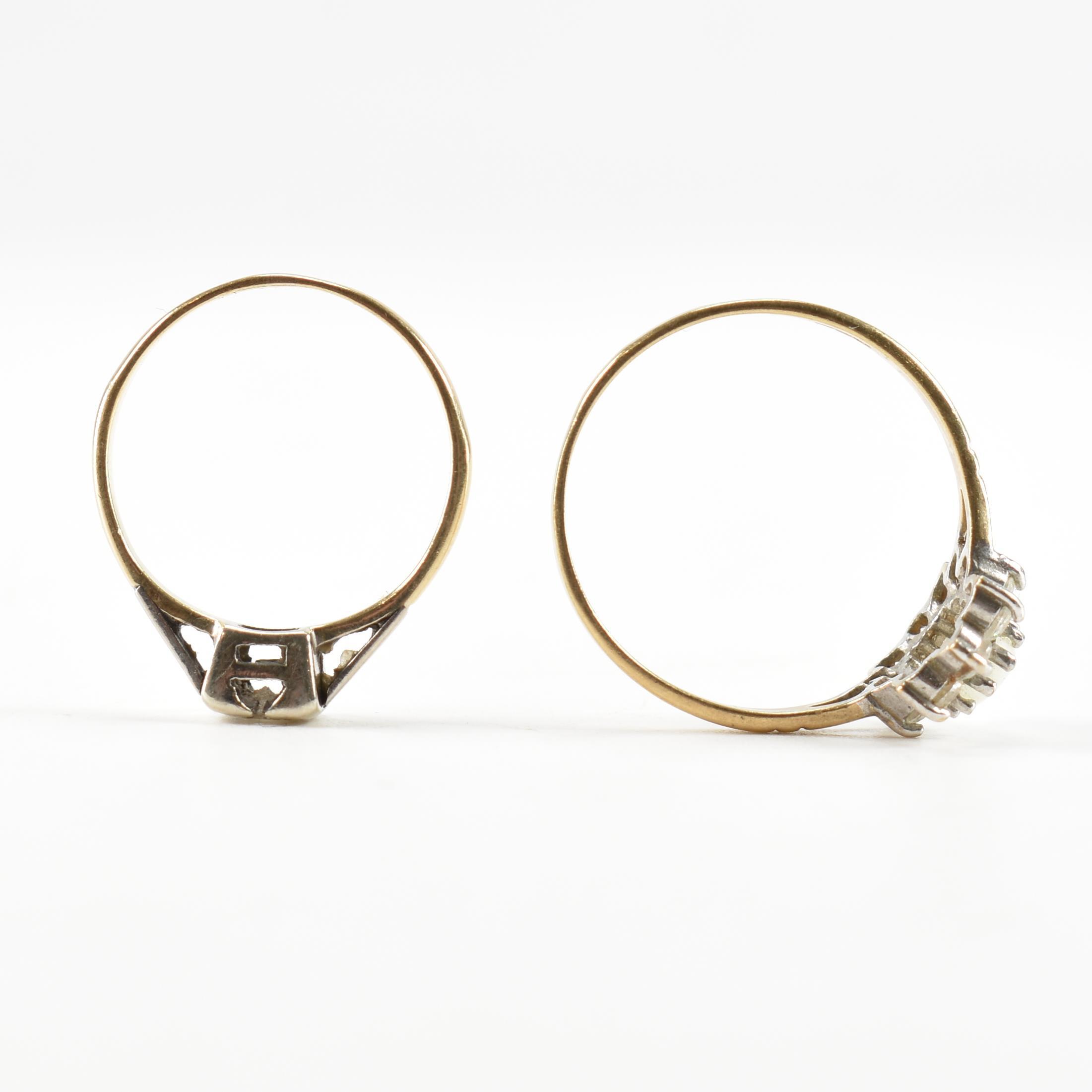 TWO 9CT GOLD & STONE SET RINGS - Image 6 of 9