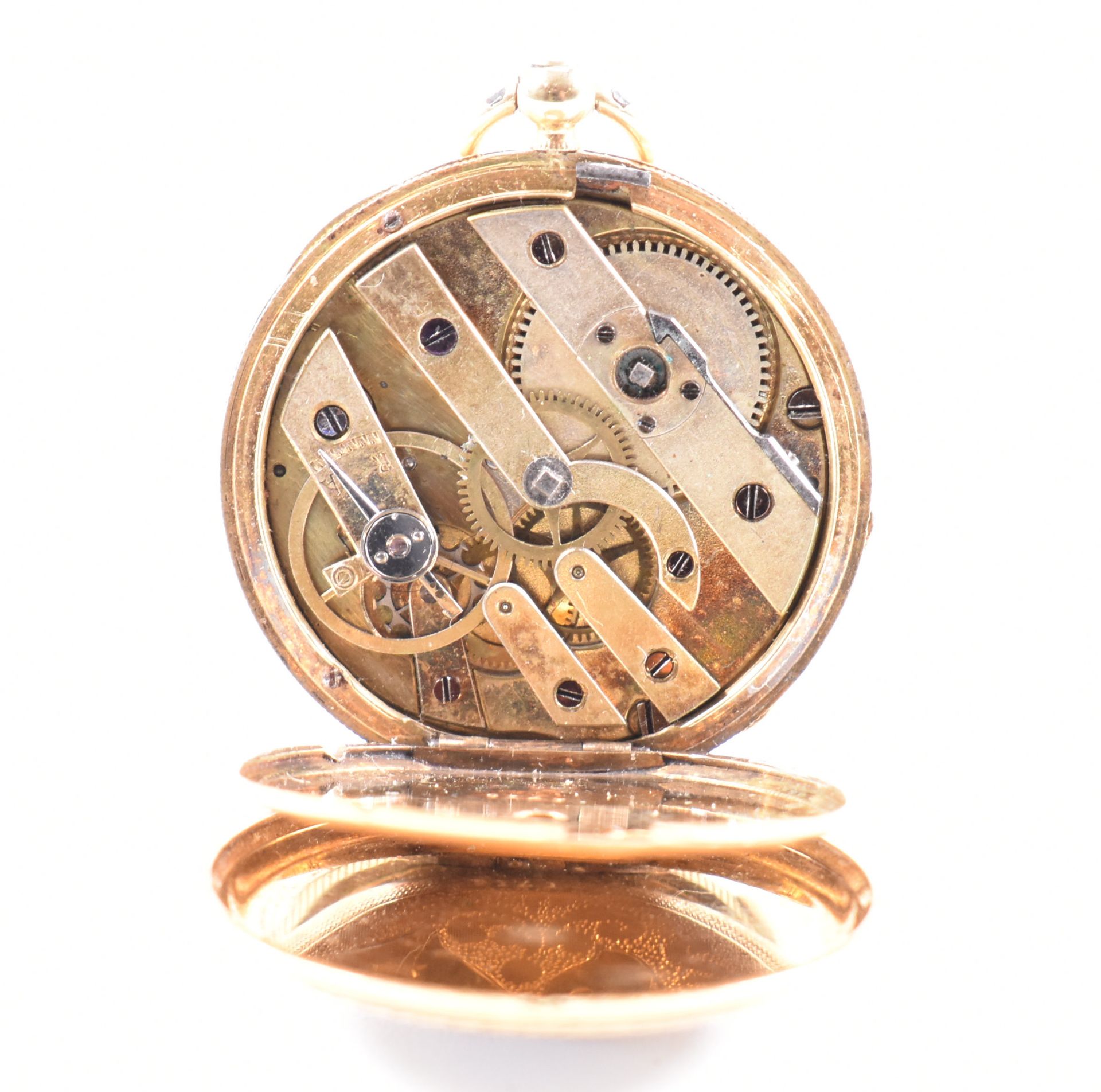 19TH CENTURY PATEK & CIE GENÈVE GOLD ENAMEL FOB WATCH CIRCA 1846 - Image 7 of 8