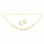 COLLECTION OF GOLD PLATED HALF HOOP & COLLAR NECKLACES