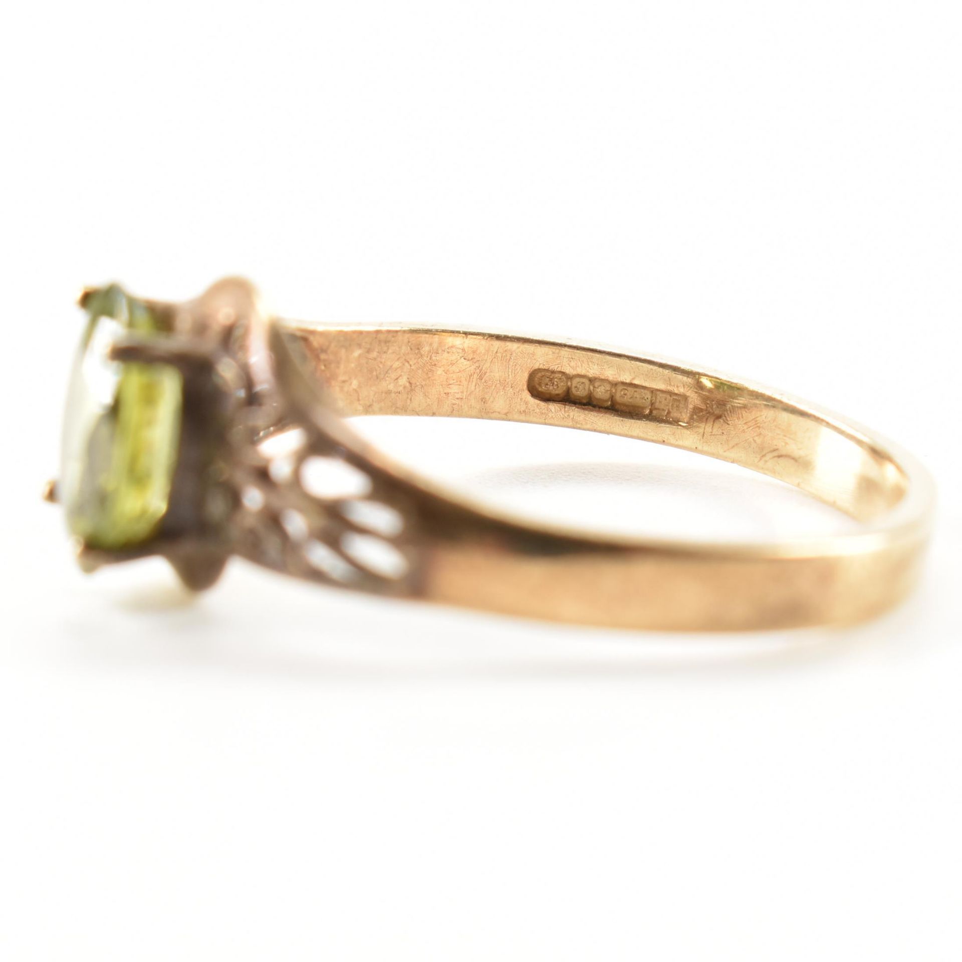 HALLMARKED 9CT GOLD & PERIDOT SOLITAIRE RING - Image 7 of 8