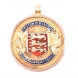 HALLMARKED 9CT GOLD & ENAMEL PENDANT