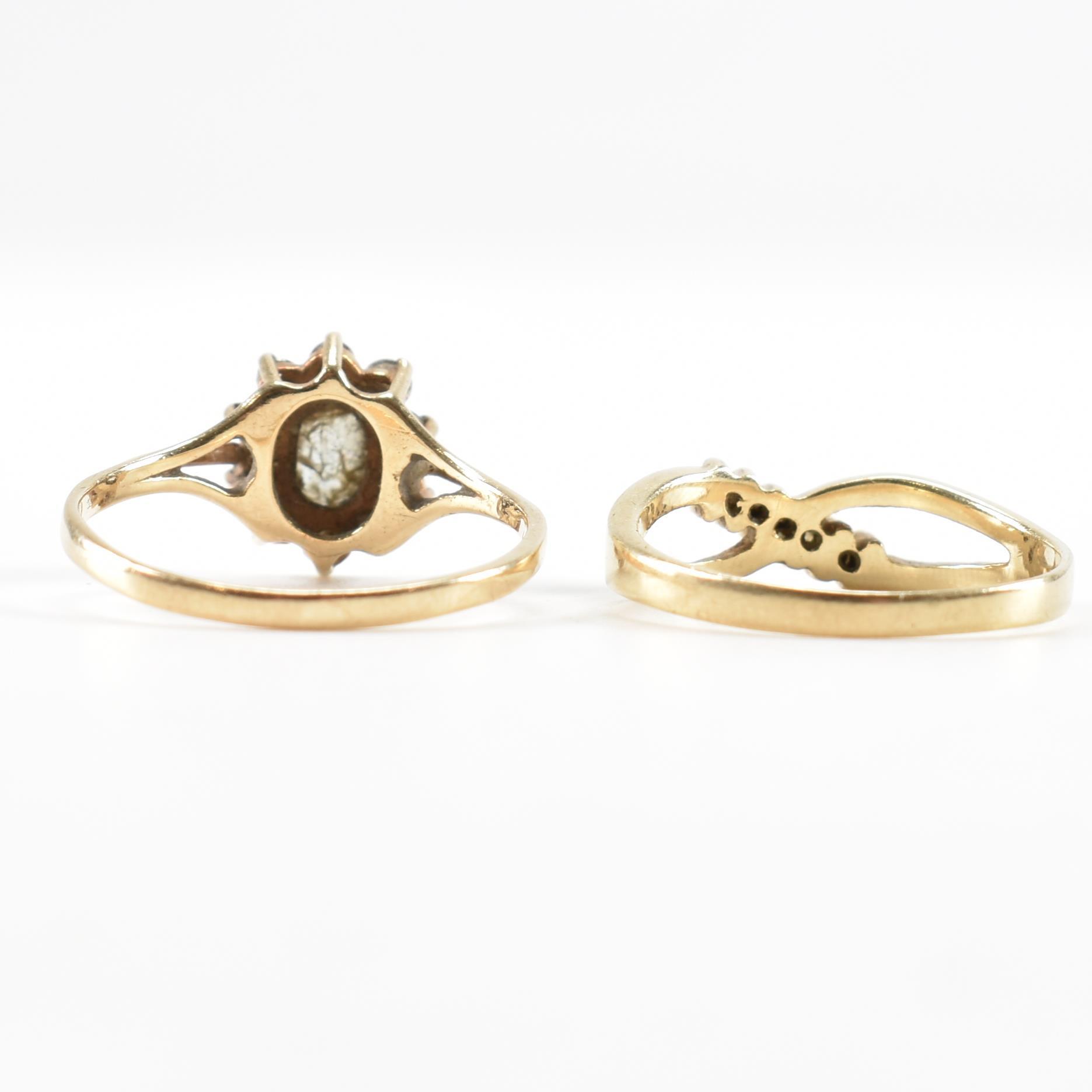 TWO HALLMARKED 9CT GOLD & STONE SET RINGS - Image 3 of 11