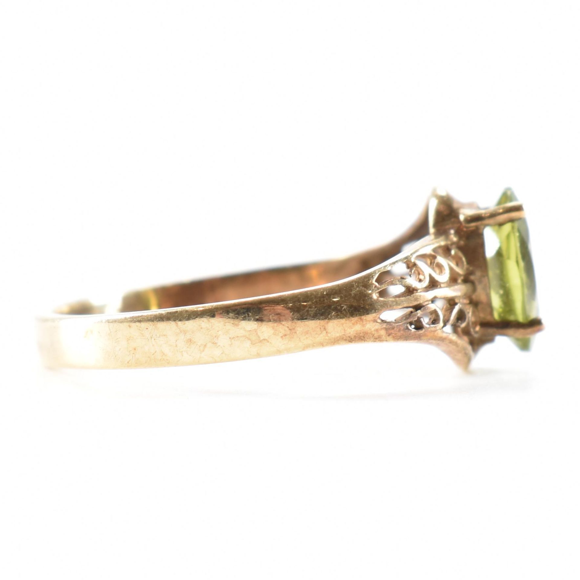 HALLMARKED 9CT GOLD & PERIDOT SOLITAIRE RING - Image 5 of 8