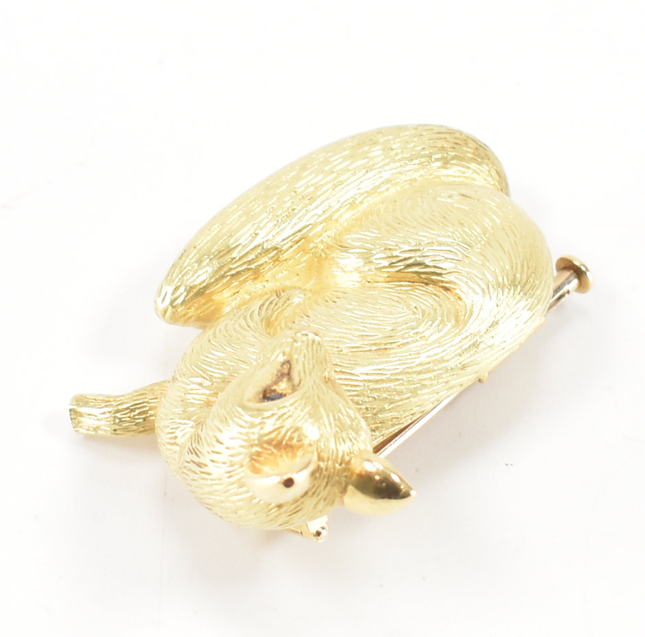 VINTAGE HERMES 18CT GOLD & SAPPHIRE FOX BROOCH - Image 5 of 13