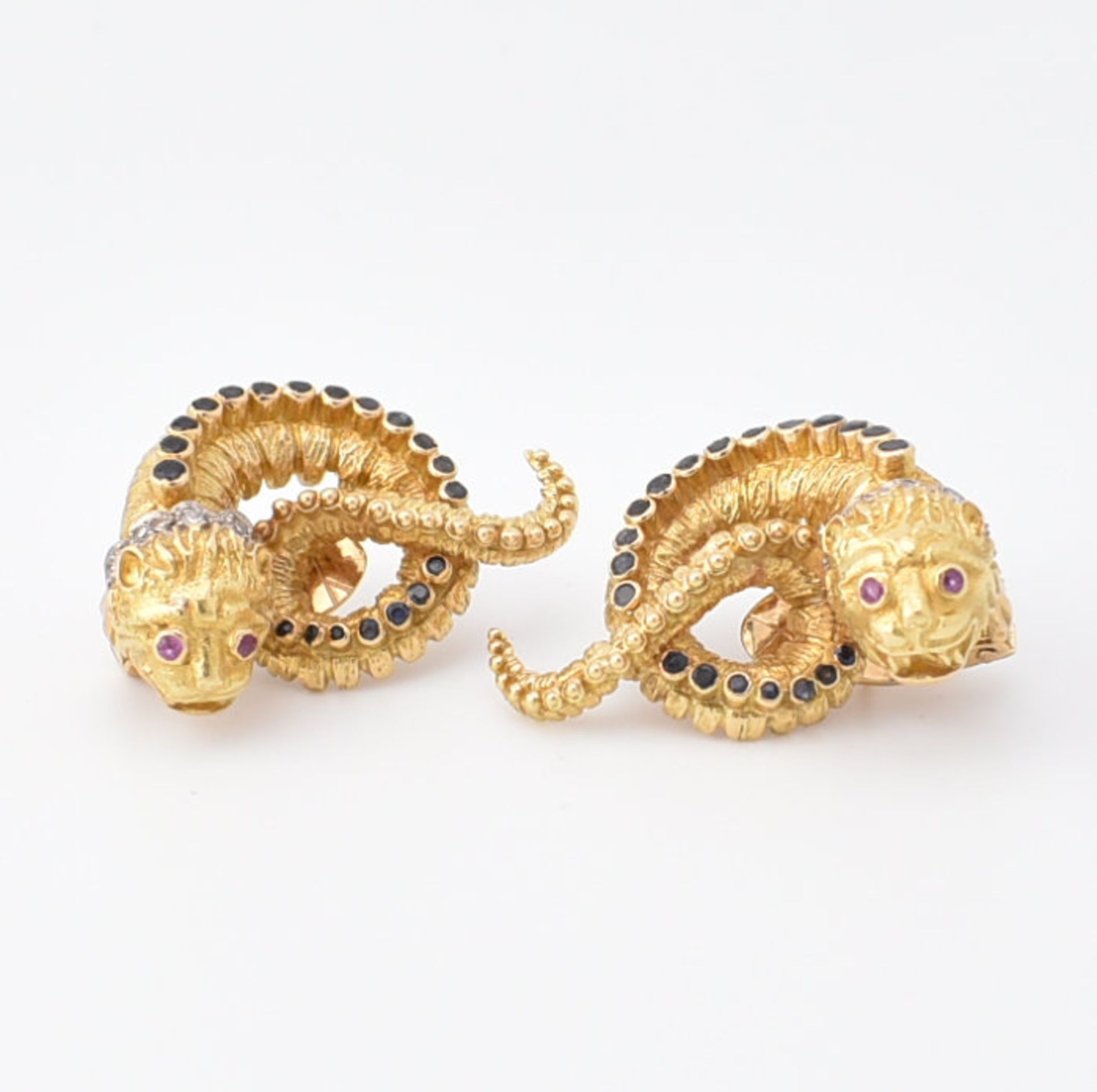 PAIR OF LALAOUNIS 18CT GOLD STONE SET CHIMERA EARRINGS - Image 13 of 13