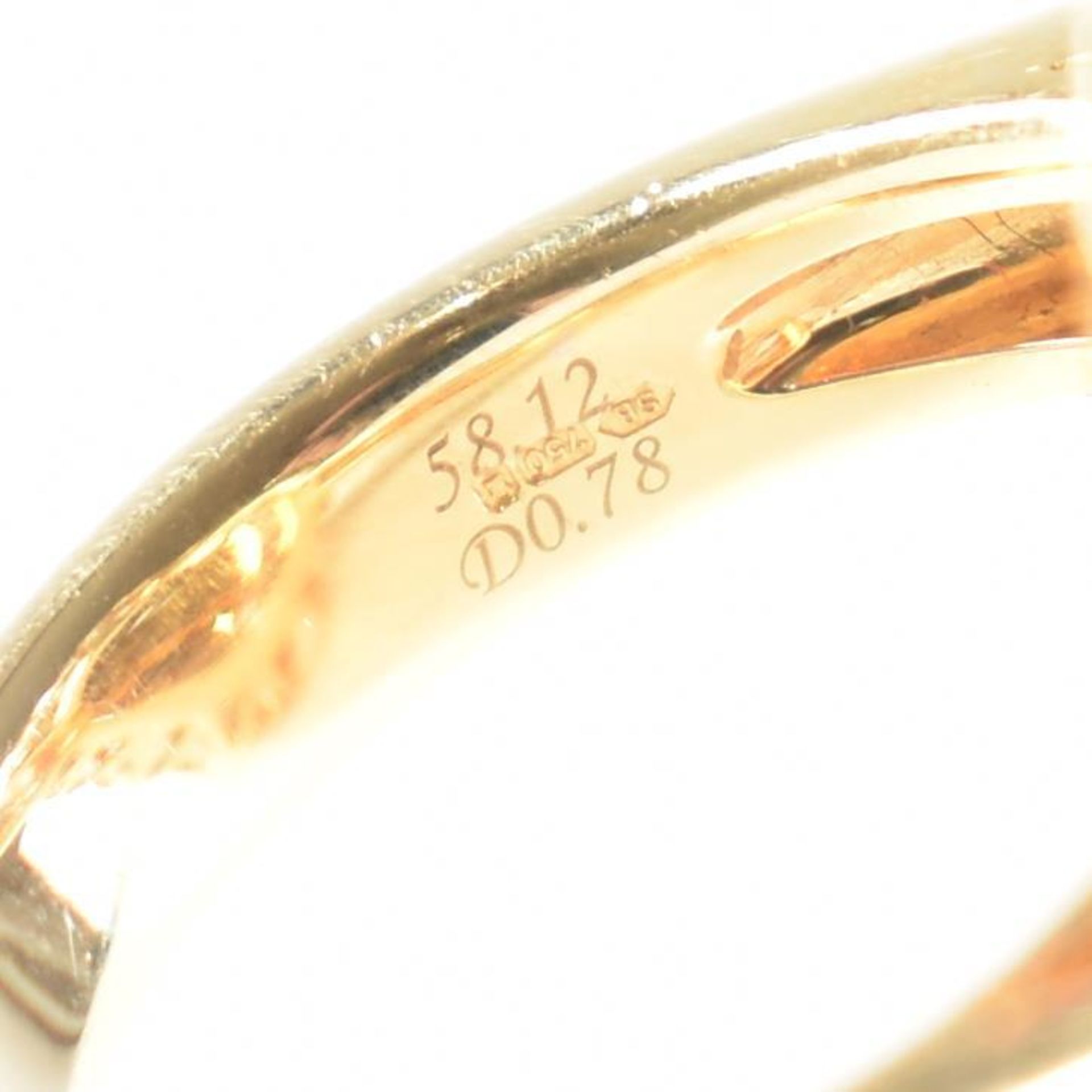 HALLMARKED 18CT GOLD CITRINE & DIAMOND COCKTAIL RING - Image 8 of 9