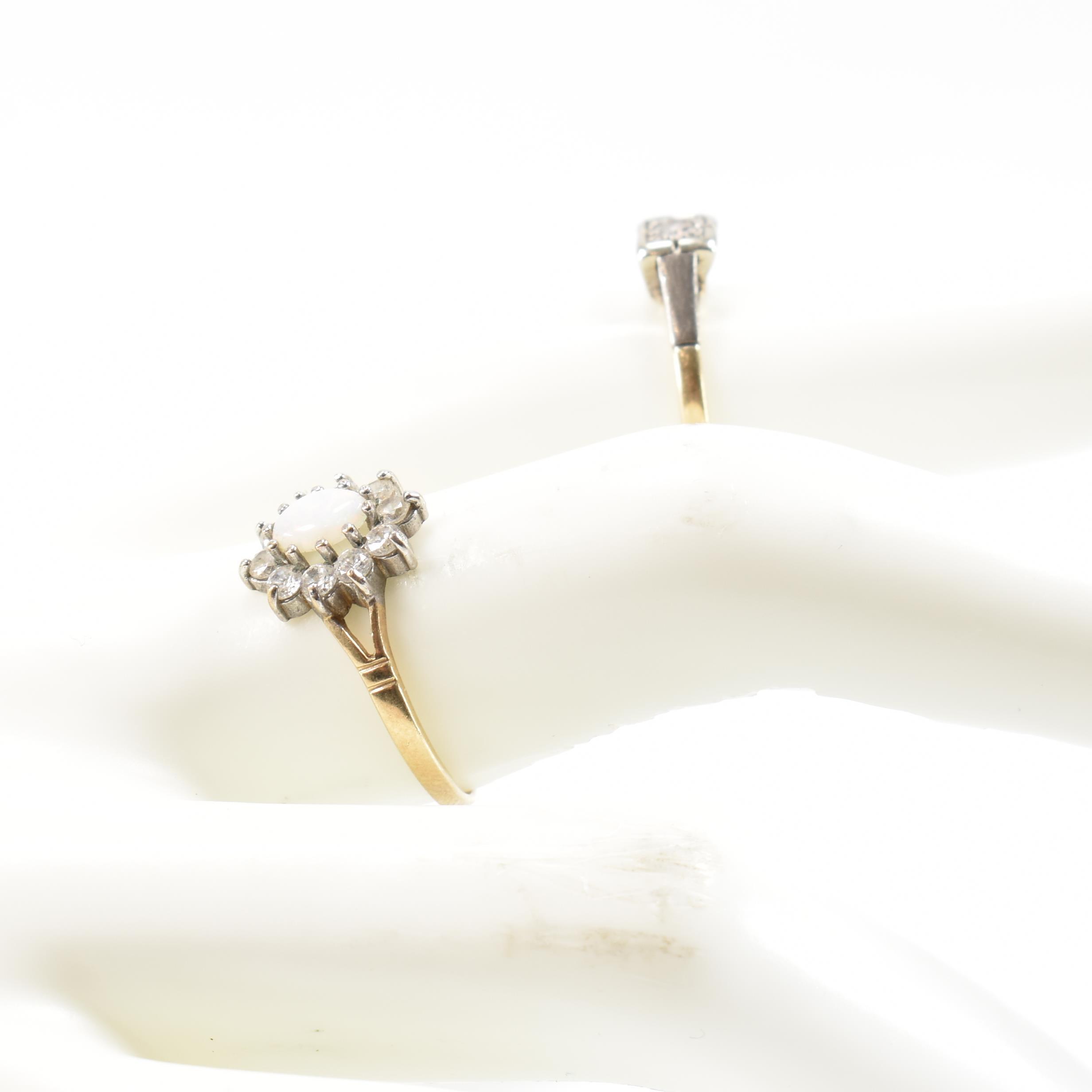 TWO 9CT GOLD & STONE SET RINGS - Image 9 of 9