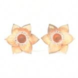 PAIR OF HALLMARKED 9CT CLOGAU GOLD DAFFODIL EARRINGS