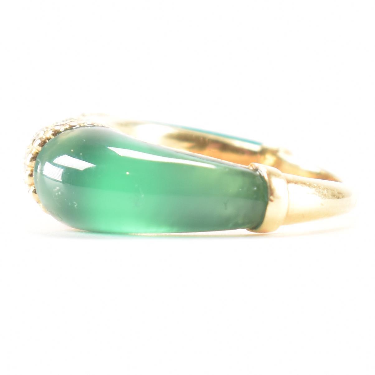 FRENCH GOLD CHALCEDONY & DIAMOND RING - Image 3 of 9