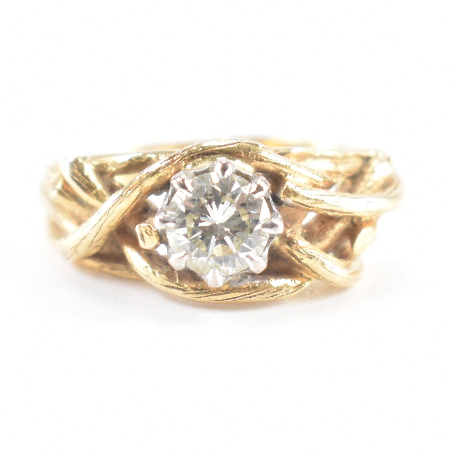 HALLMARKED 18CT GOLD & DIAMOND RING