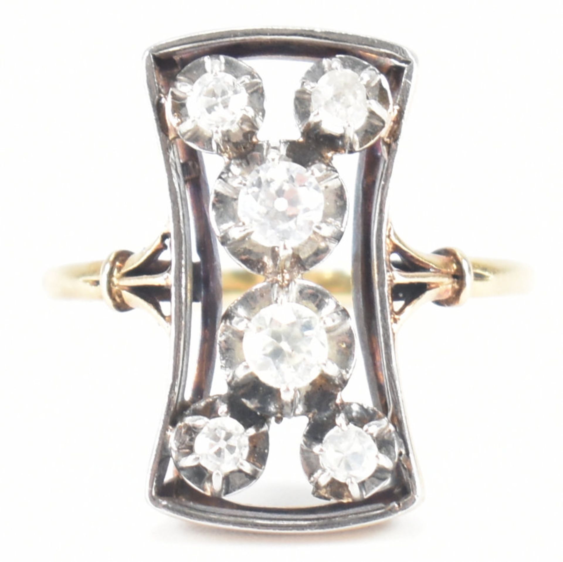 1930S ART DECO DIAMOND PANEL RING