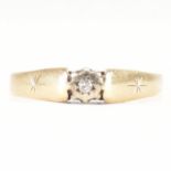 HALLMARKED 9CT GOLD & DIAMOND SOLITAIRE RING