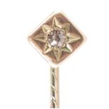 VINTAGE GOLD & DIAMOND STICK PIN