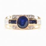 12 SILVER GOLD PLATED BLUE & WHITE STONE RINGS