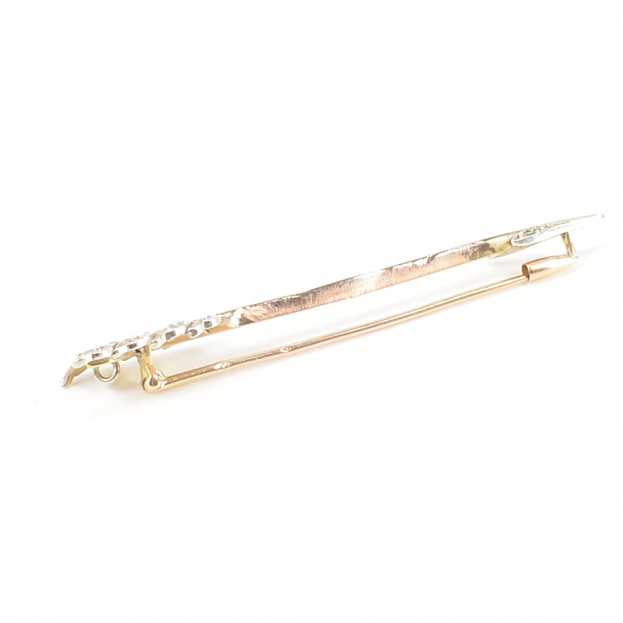 VICTORIAN GOLD & DIAMOND ARROW BROOCH PIN - Image 3 of 7