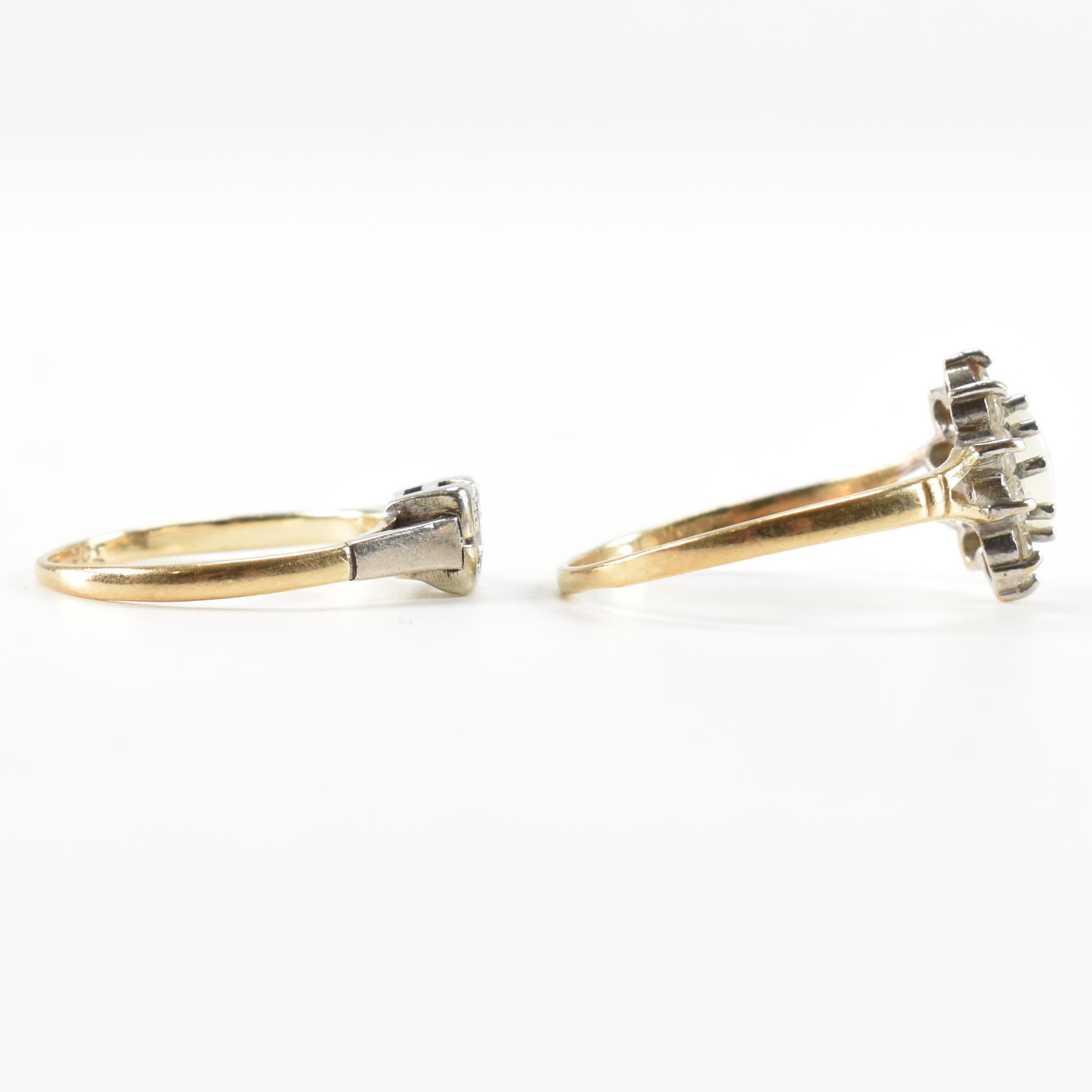 TWO 9CT GOLD & STONE SET RINGS - Image 5 of 9