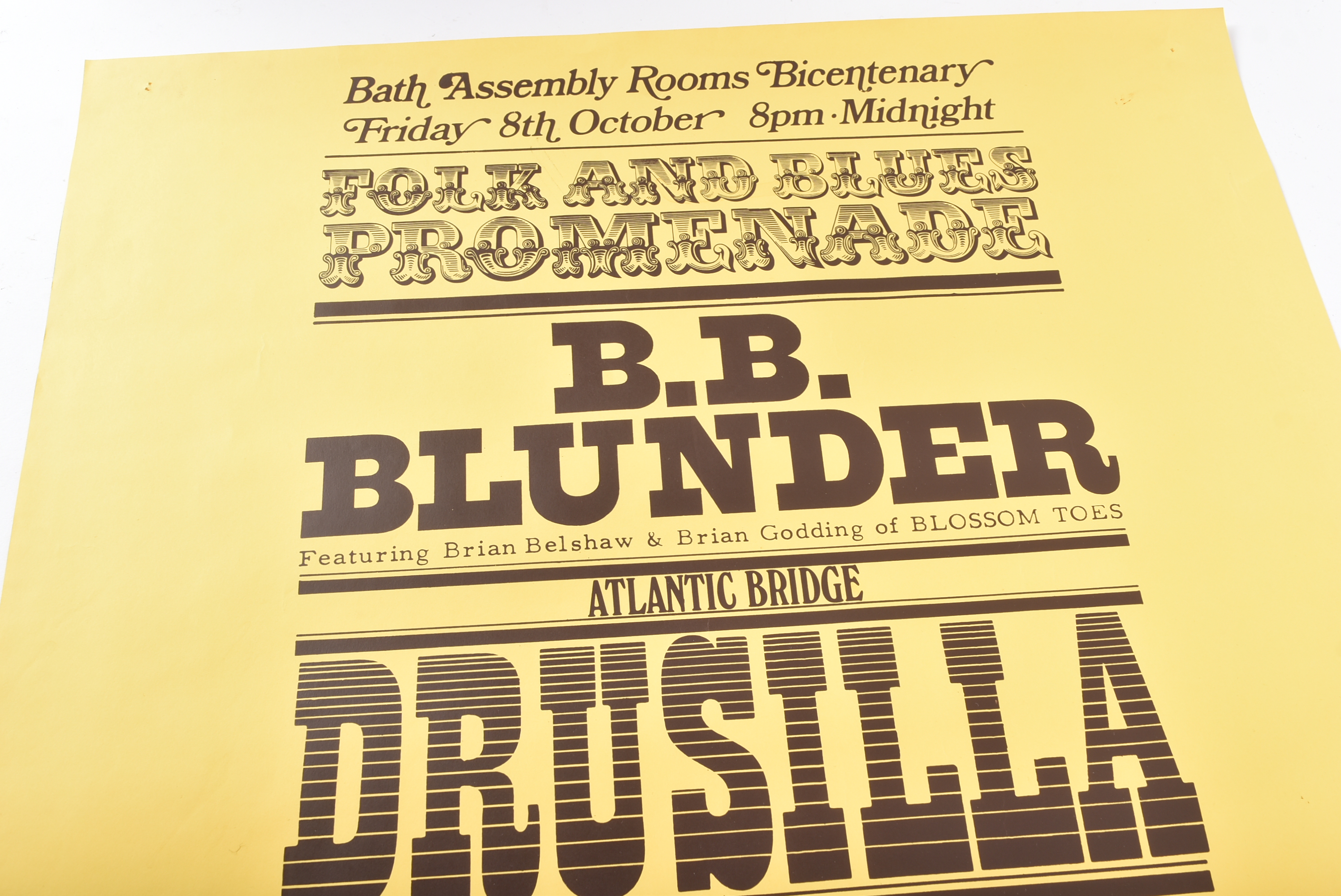 MUSIC MEMORABILIA - BB BLUNDER (BLOSSOM TOES) - EARLY POSTER - Image 2 of 4