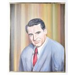 DESMOND DAVIES (ARTIST D.2021) - CARY GRANT - ACRYLIC PAINTING