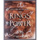 THE RINGS OF POWER - CAST SIGNED 11X14" POSTER - AFTAL