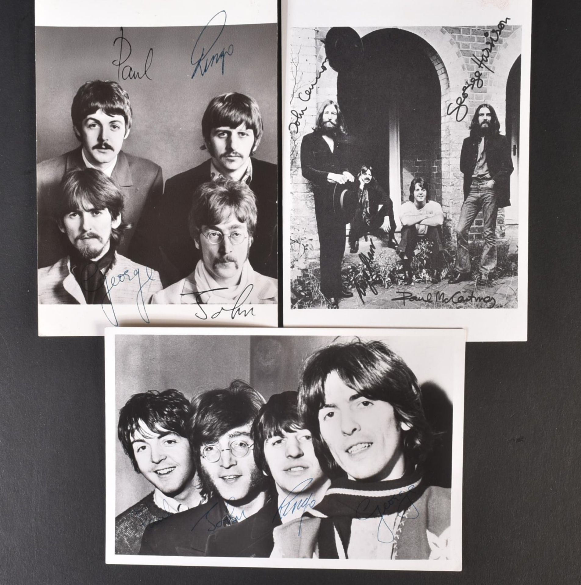 BEATLES - ORIGINAL FAN CLUB PHOTOGRAPHS WITH AUTOGRAPHS