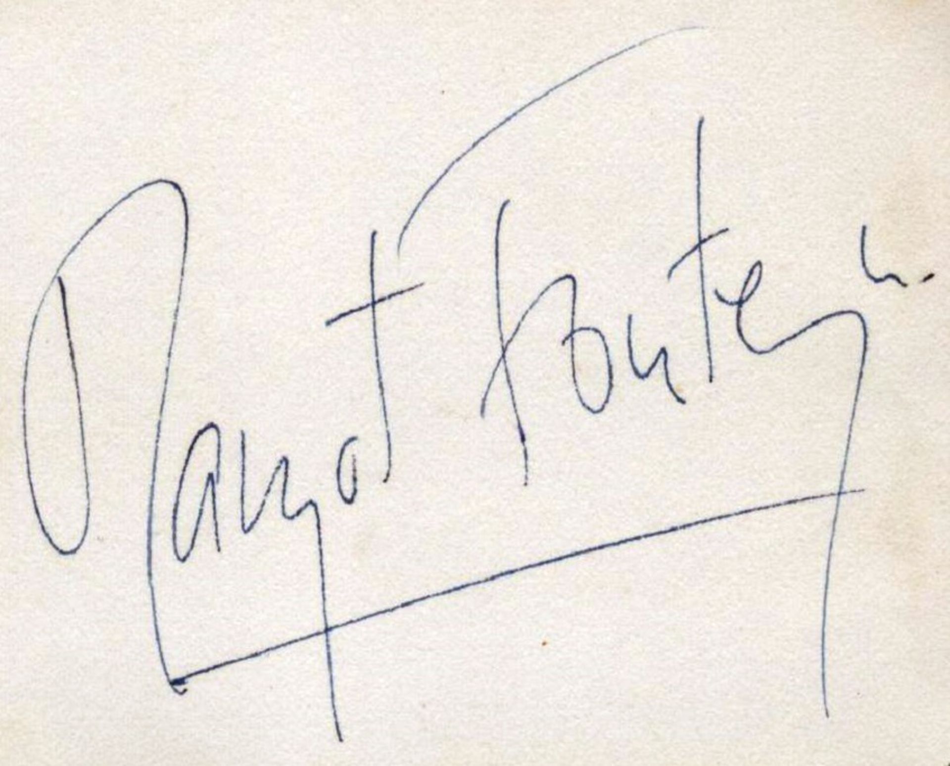 MARGOT FONTEYN (1919-1991) - BALLET - AUTOGRAPH IN ALBUM