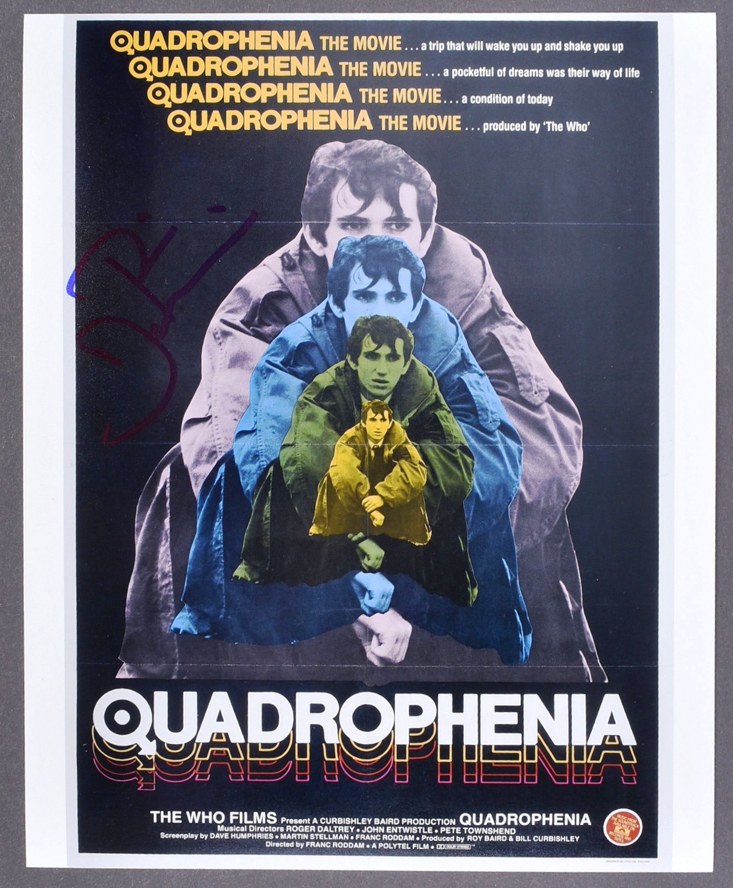 QUADROPHENIA (1979) - PHIL DANIELS - AUTOGRAPHED 8X10" - AFTAL