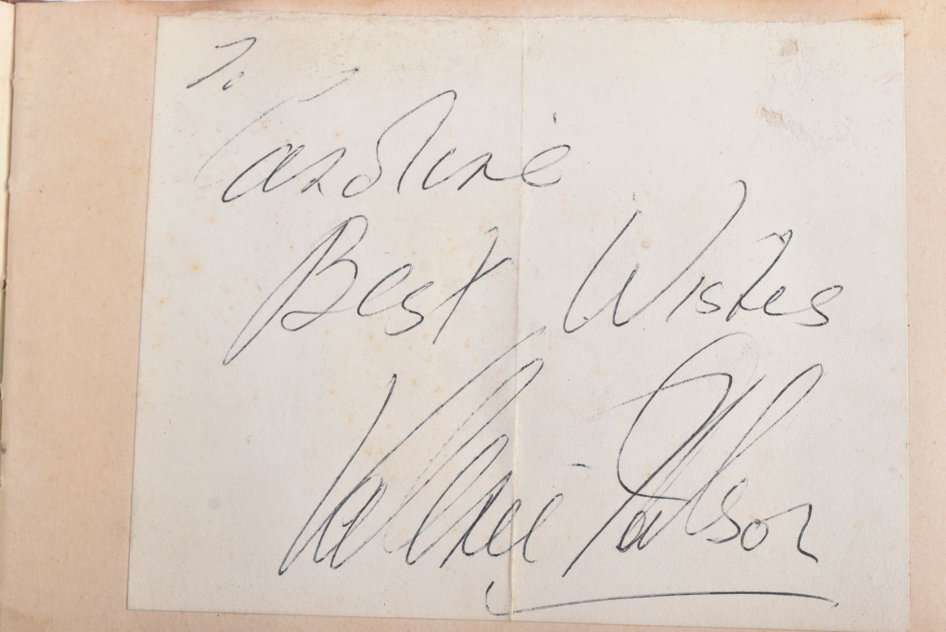 AUTOGRAPHS - 1940S / 1950S ALBUM - PERSONALITIES, STAGE ENTERTAINERS ETC - Image 2 of 7