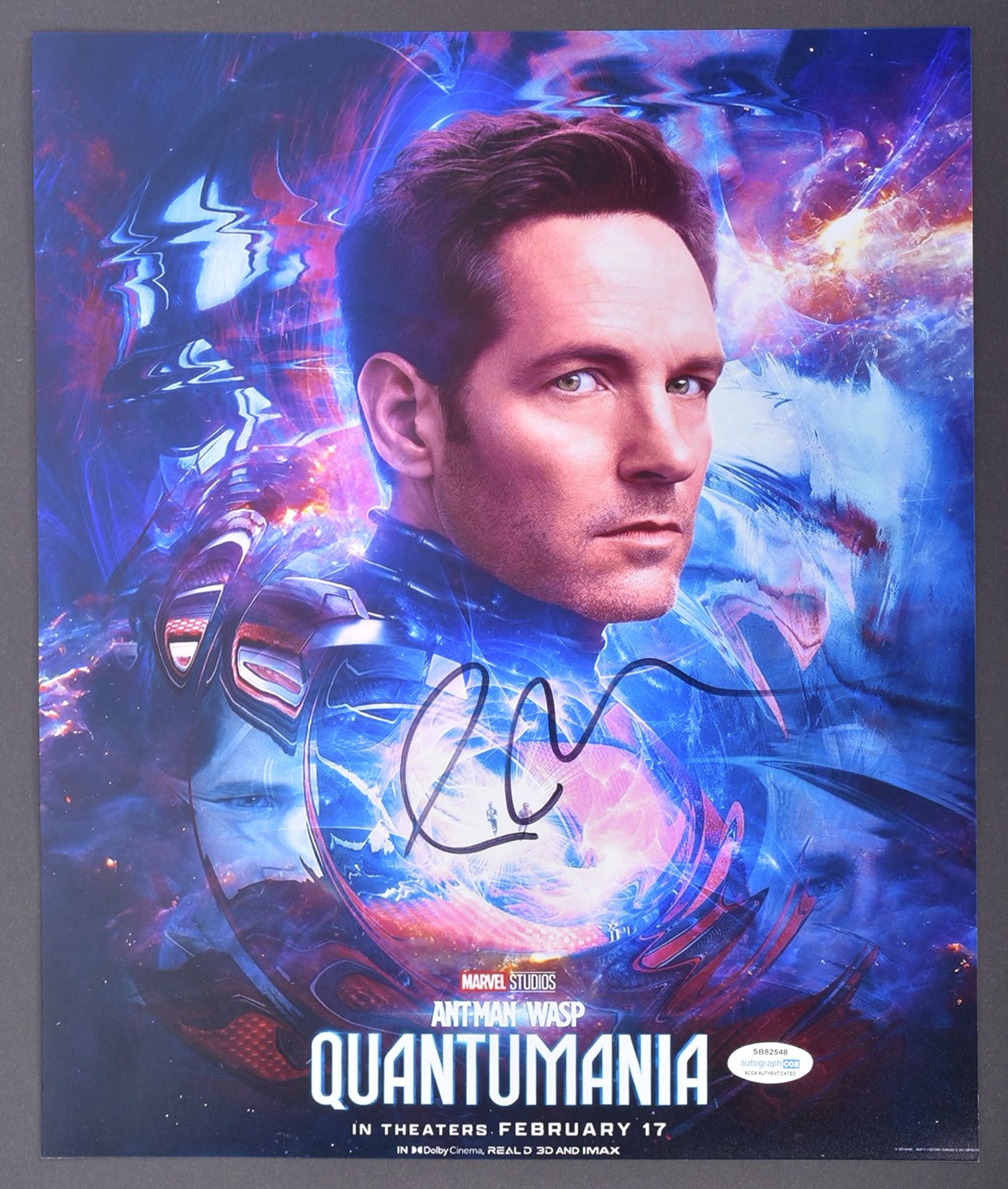 MARVEL - QUANTUMANIA (2023) - PAUL RUDD SIGNED 11X14" - ACOA