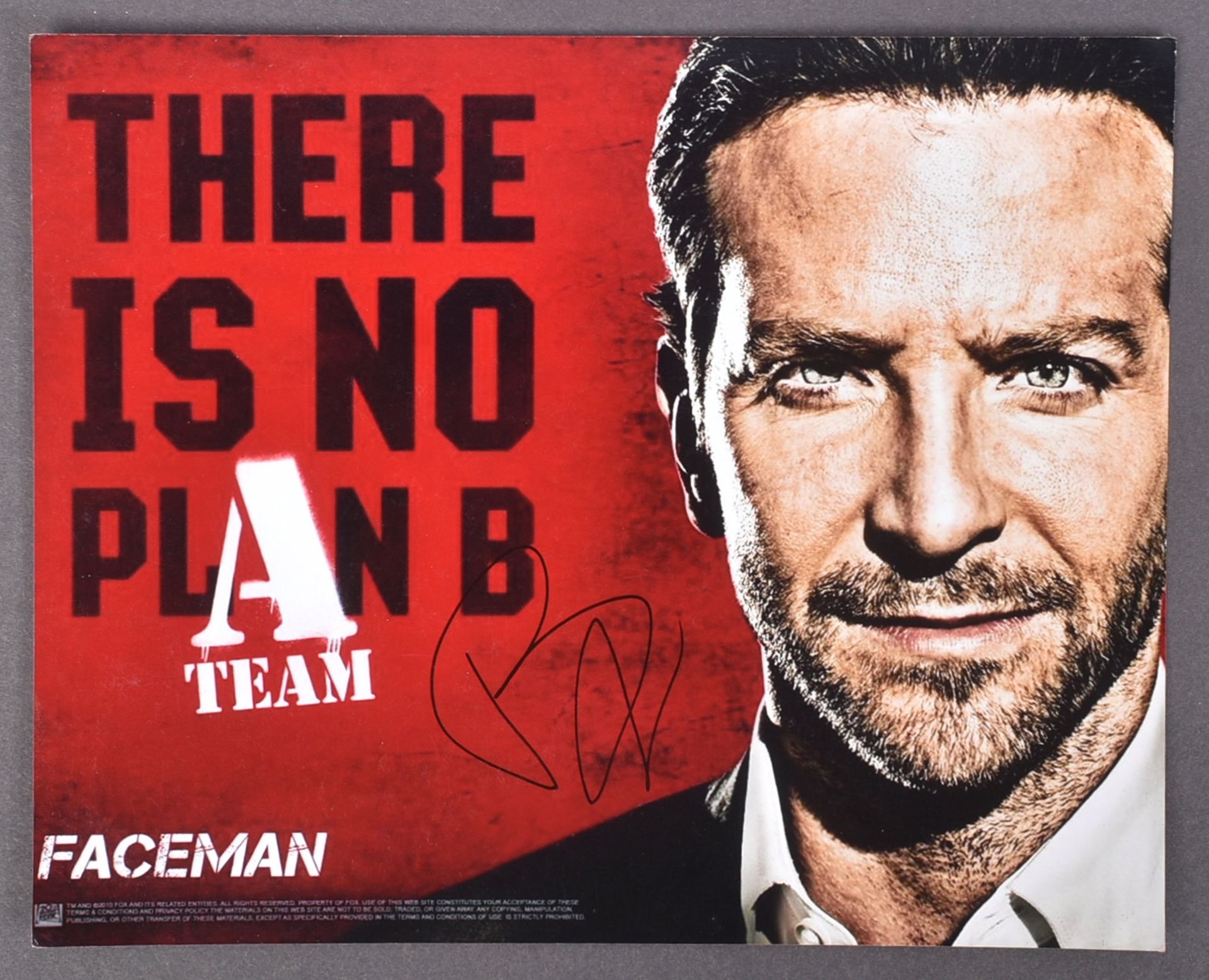 THE A-TEAM - BRADLEY COOPER - SIGNED 8X10" PHOTO - ACOA