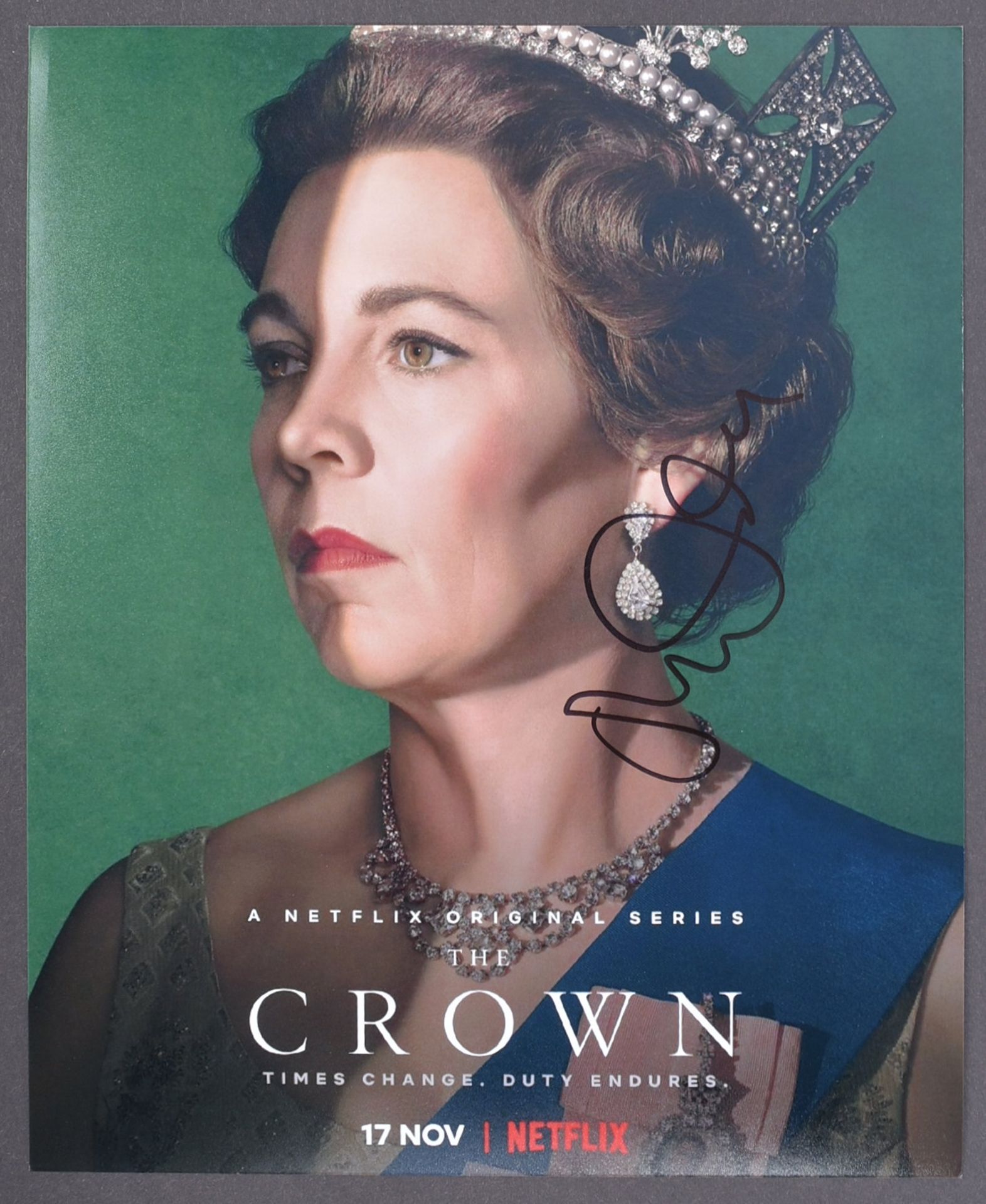 OLIVIA COLEMAN - THE CROWN - AUTOGRAPHED 8X10" PHOTO - AFTAL