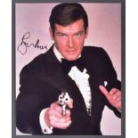 SIR ROGER MOORE - JAMES BOND 007 - AUTOGRAPHED 11X15" - AFTAL