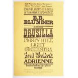 MUSIC MEMORABILIA - BB BLUNDER (BLOSSOM TOES) - EARLY POSTER