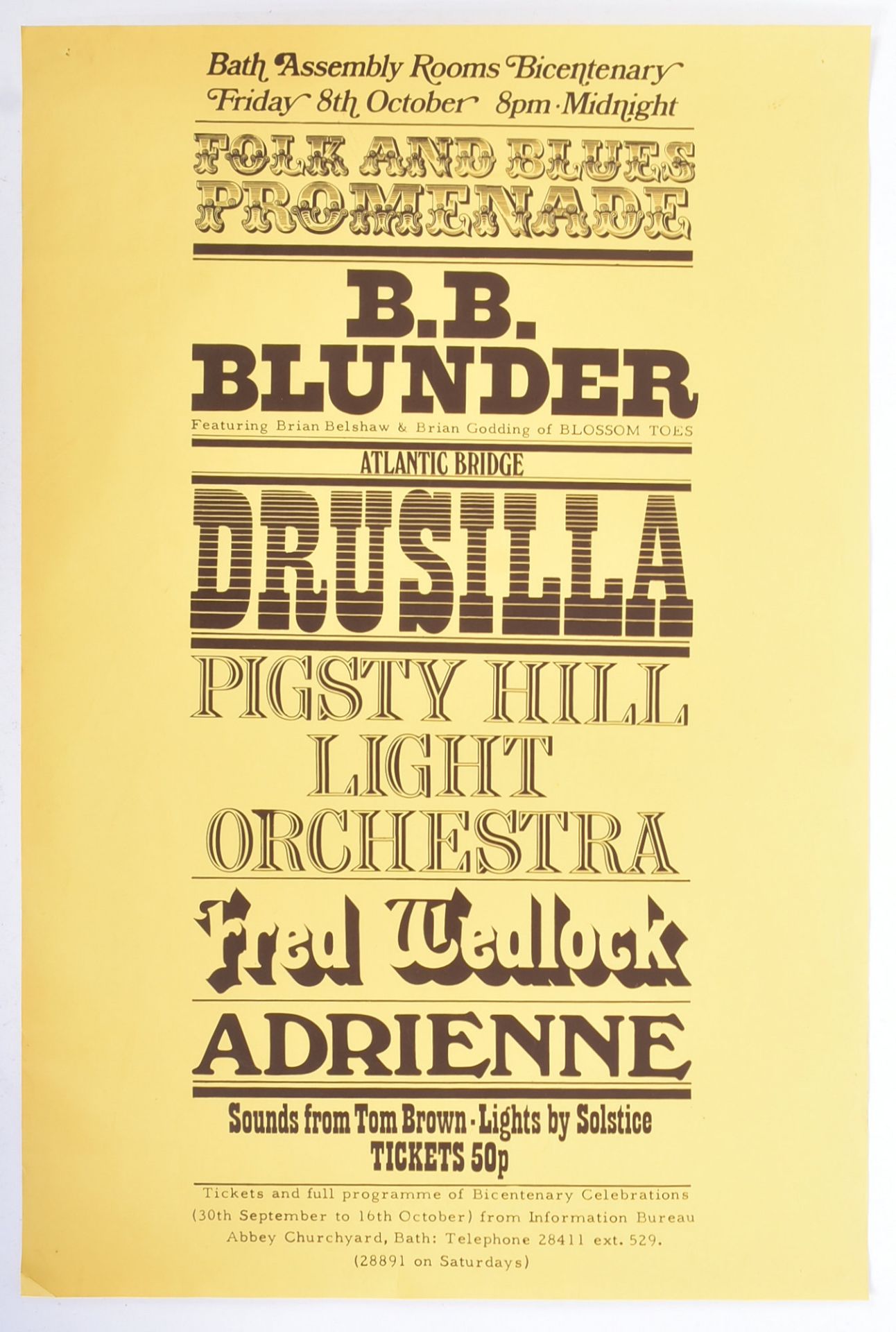 MUSIC MEMORABILIA - BB BLUNDER (BLOSSOM TOES) - EARLY POSTER