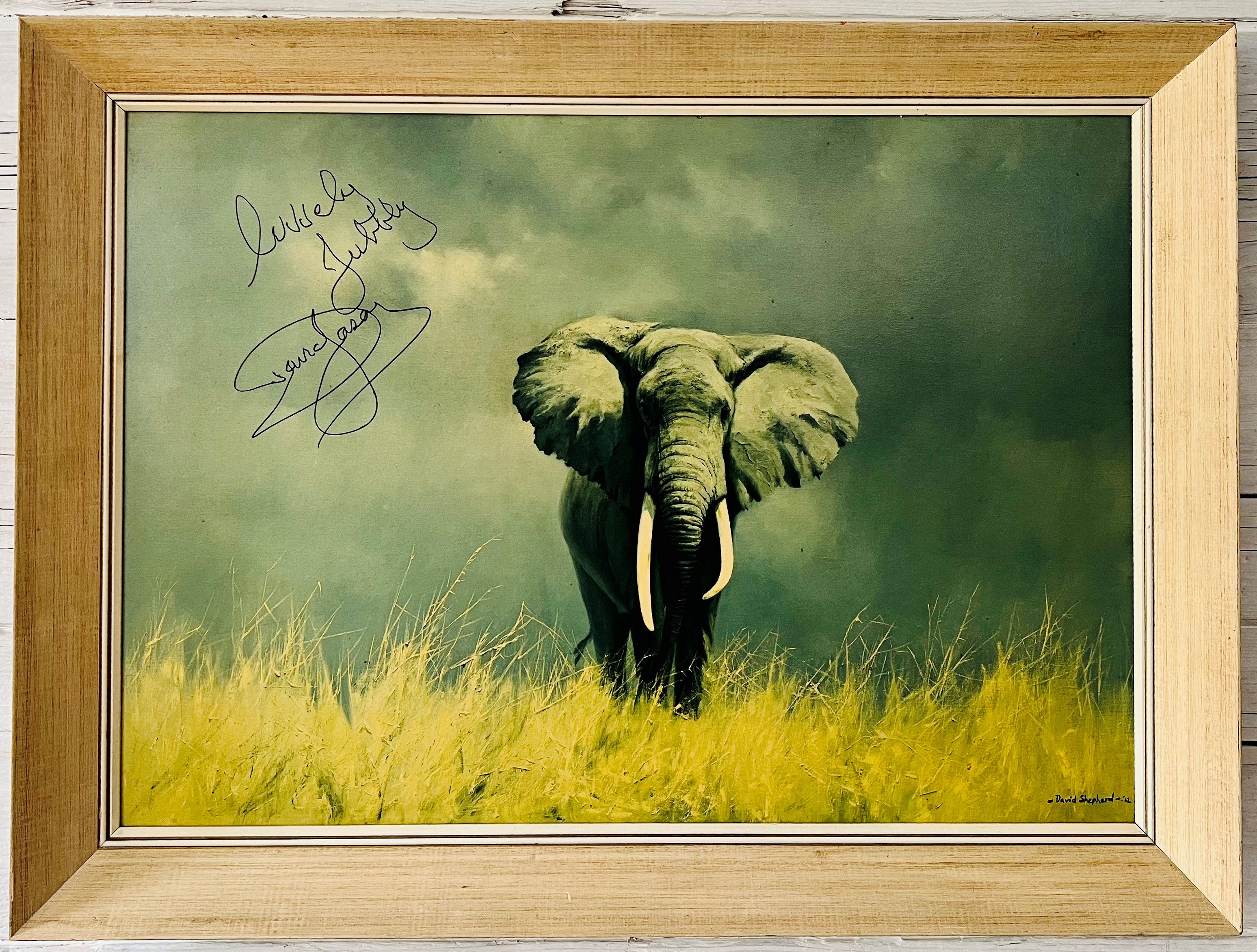 ONLY FOOLS & HORSES - DAVID SHEPHERD 'WISE OLD ELEPHANT' DAVID JASON SIGNED PRINT