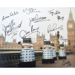 DOCTOR WHO - LARGE MULTI-SIGNED 12X14" COLOUR PHOTOGRAPH