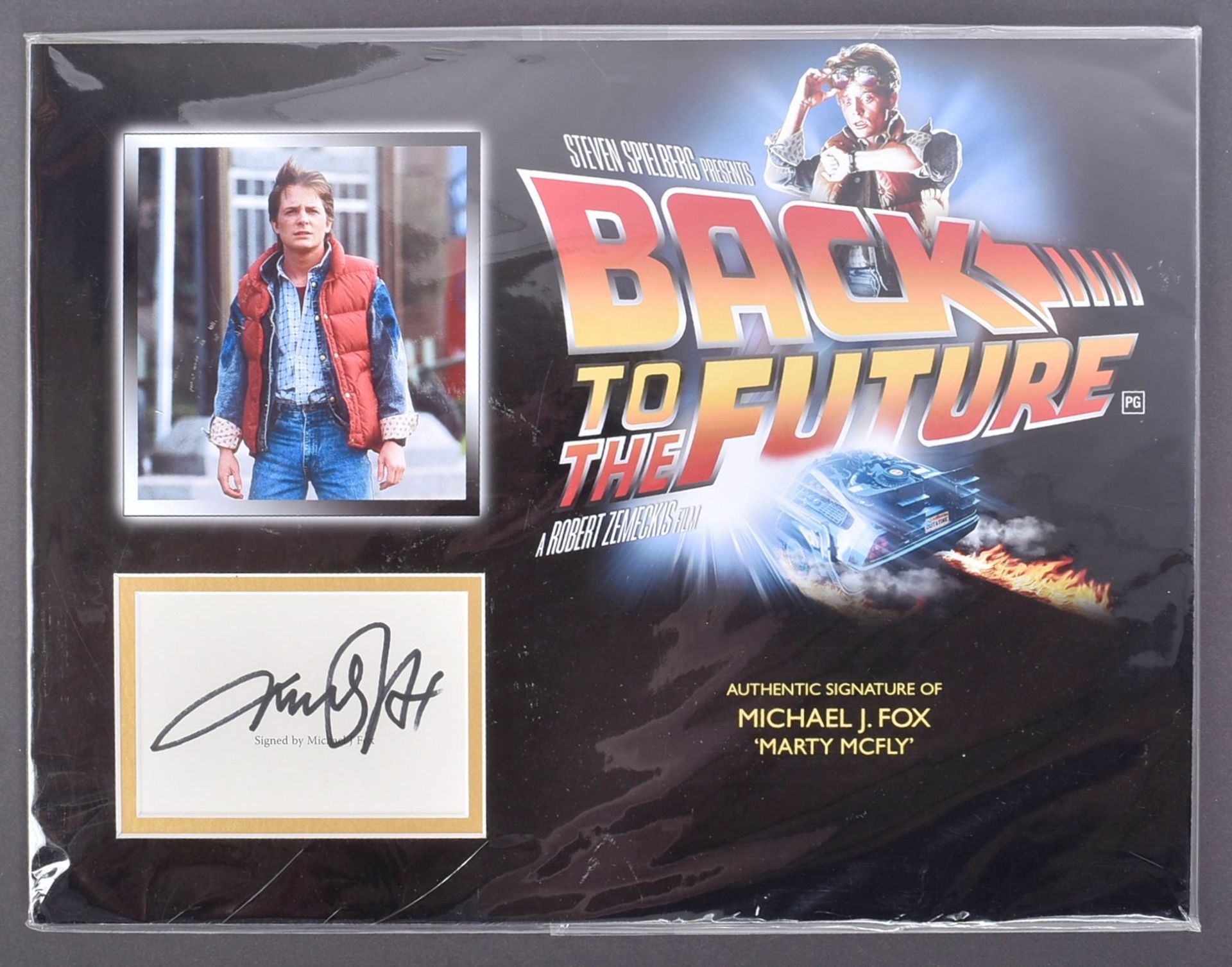 MICHAEL J FOX - BACK TO THE FUTURE - AUTOGRAPH DISPLAY - AFTAL