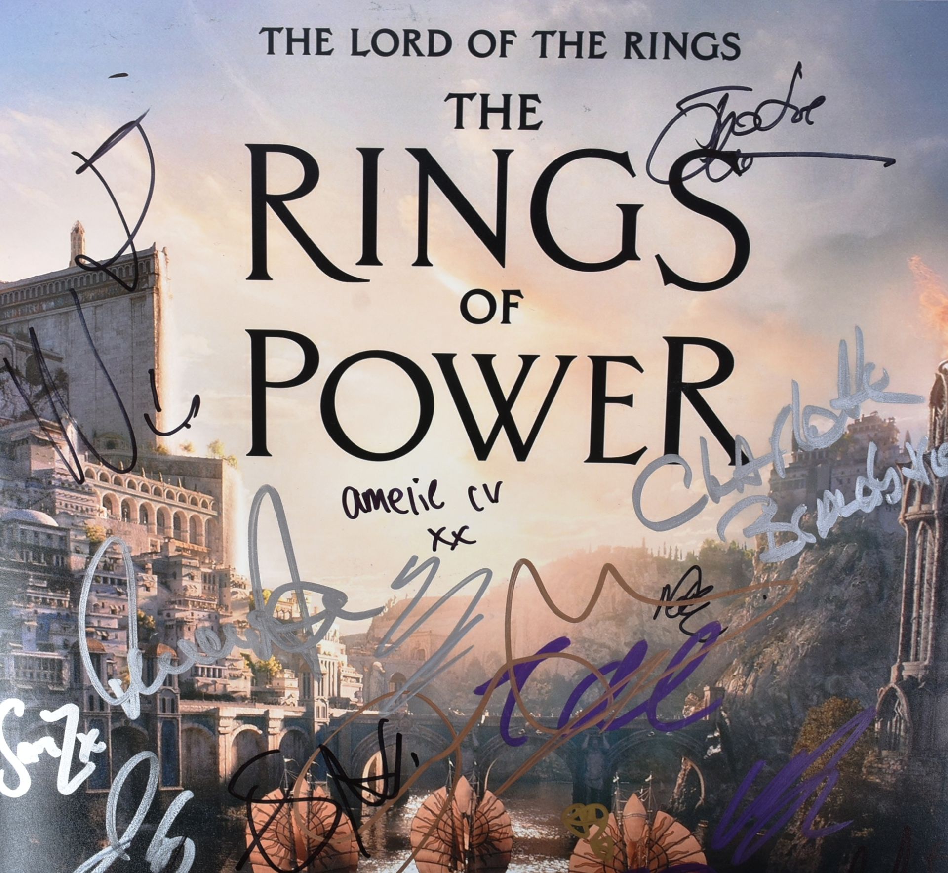 THE RINGS OF POWER - CAST SIGNED 11X14" PHOTO - AFTAL - Bild 3 aus 3