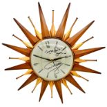 ONLY FOOLS & HORSES - TROTTER FLAT STARBURST CLOCK SIGNED DAVID JASON