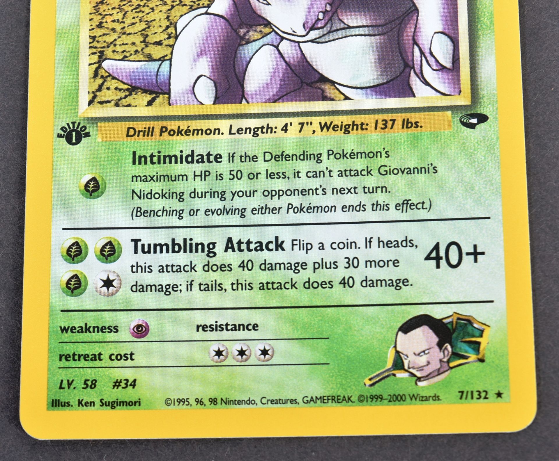 POKEMON - WOTC GYM CHALLENGE 1ST EDITION GIOVANNI'S NIDOKING - Image 2 of 4