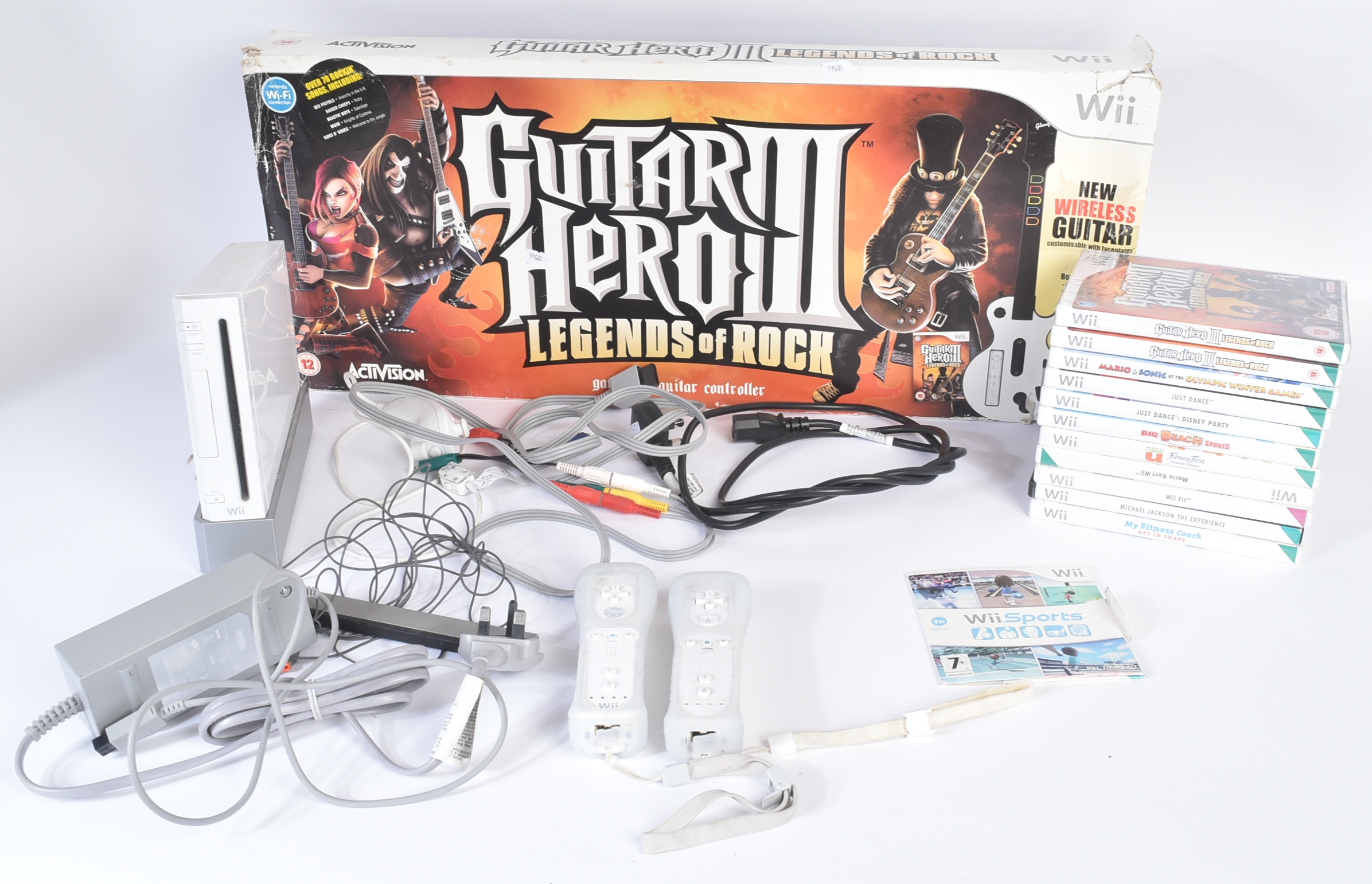 RETRO GAMING - NINTENDO WII GUITAR HERO 3 & GAMES - Image 7 of 9