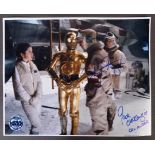 STAR WARS - EMPIRE STRIKES BACK - OFFICIAL PIX DUAL SIGNED 8X10" PHOTO